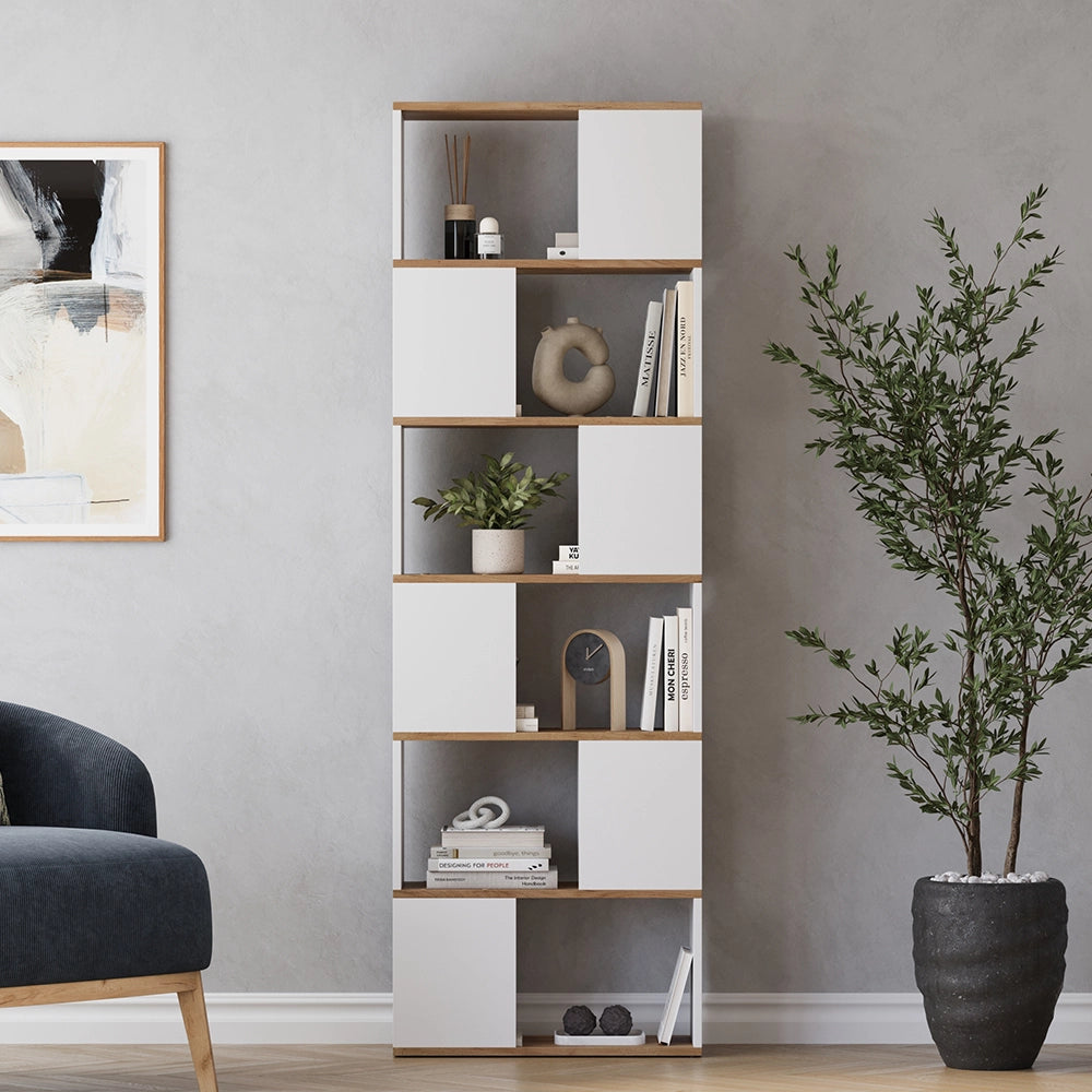 Vicco Divisorio per ambienti Rovere bianco/dorato 60 x 186 cm