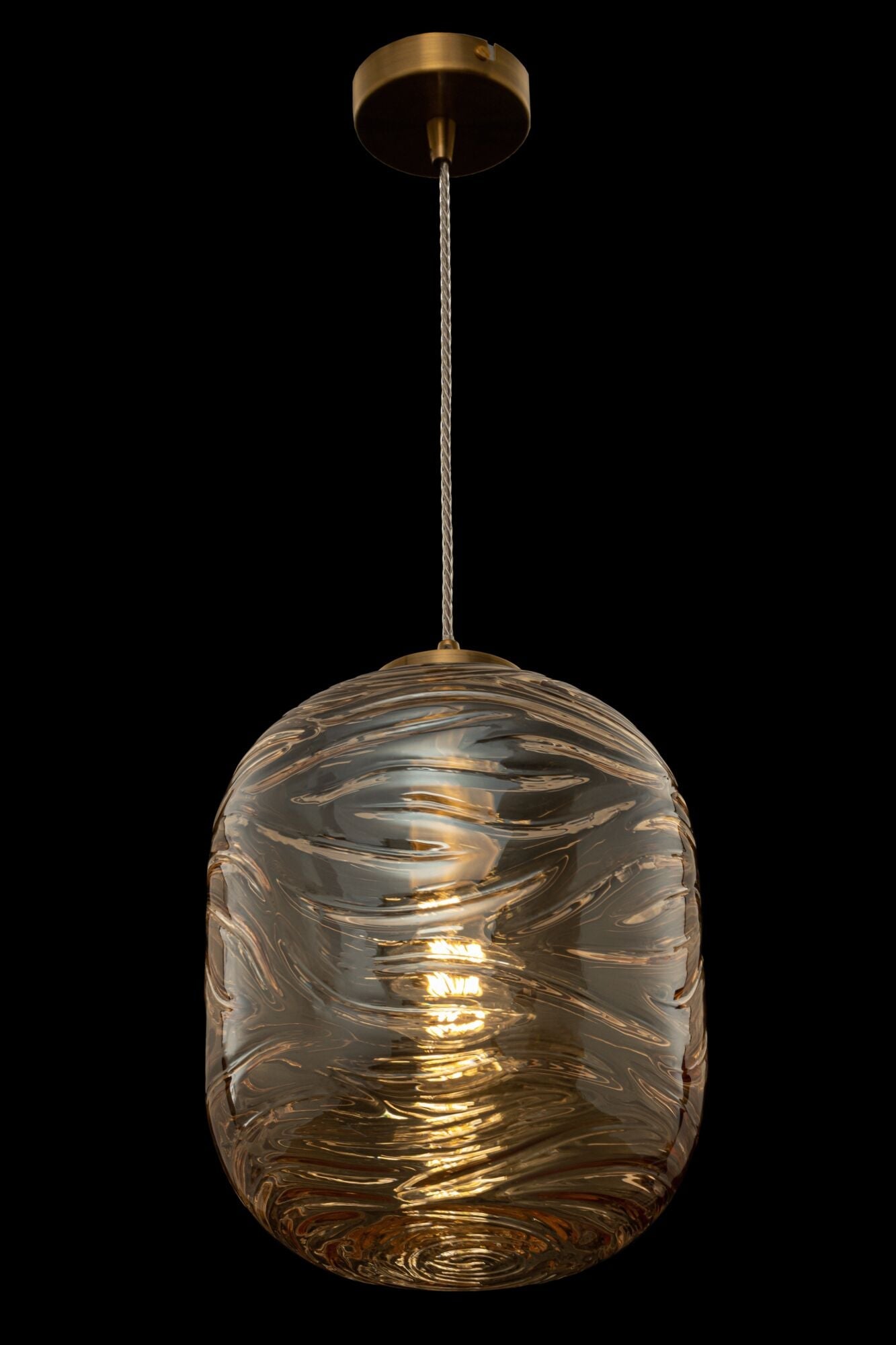 Lampada pendente Pendant in Metallo Dunas Ottone