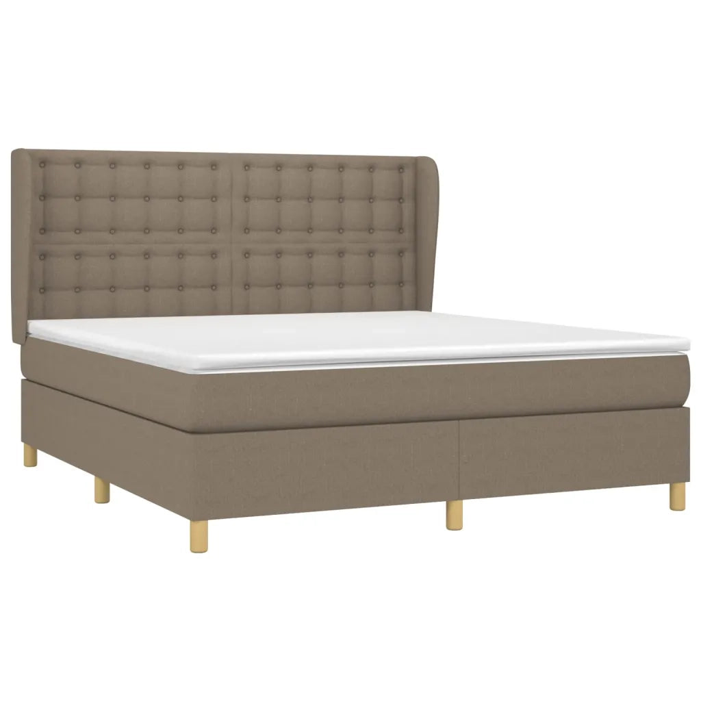 Giroletto a Molle con Materasso Tortora 180x200 cm in Tessuto 3128865