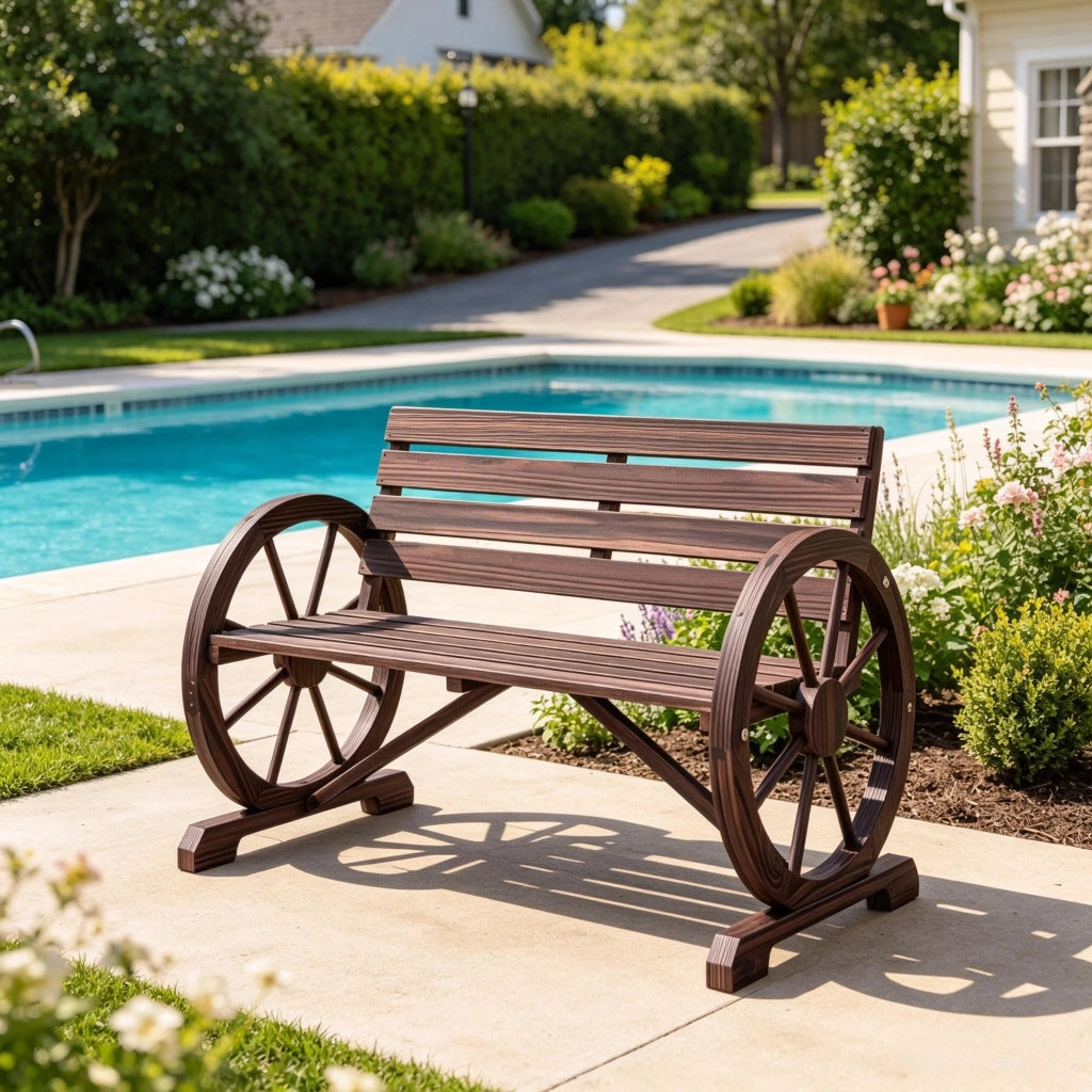 PANCA da giardino 3 posti 105,5 x 59 x 75 cm in legno multicolore