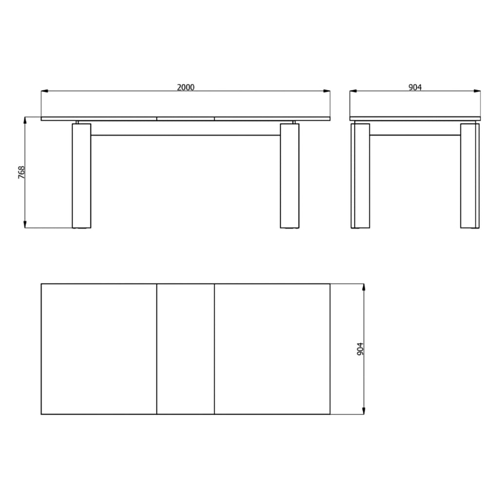 Lajon, Tavolo Allungabile 8 Posti, 160x90x77h cm Bianco Crema