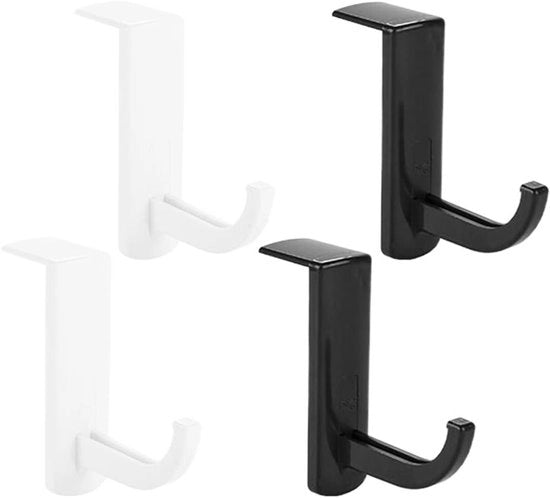 Headset houder per monitor | 4 haken adesivi per cuffie | Stazione di supporto spaziale per monitor da computer