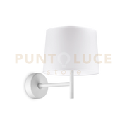 SET UP APPLIQUE 1 LUCE ATTACCO E27 IN METALLO BIANCA
