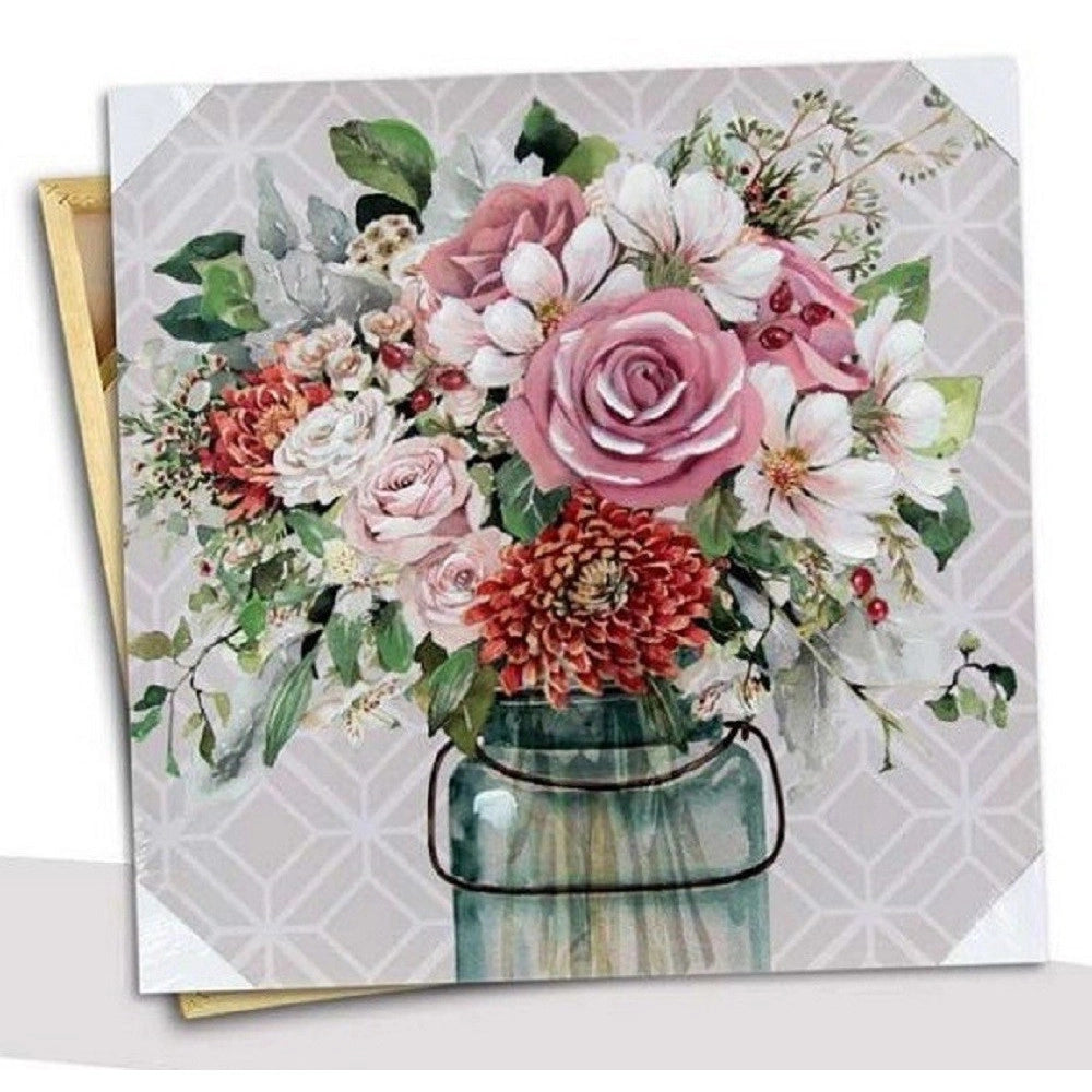 Trade Shop - Quadro Quadretto Decorativo 45 X 45 X 1,8cm Tela Su Legno Deluxe 2 Decori 831997 -