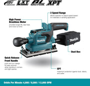 Makita Levigatrice senza spazzole DBO380Z 18V Li-ion LXT - Batterie e caricabatterie non inclusi