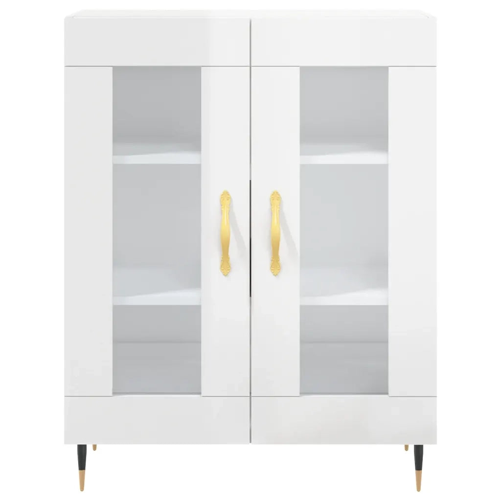 Credenza 69,5x34x90 cm in Legno Multistrato Bianco Lucido 827766