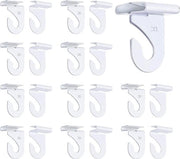Hanger per Plafond Metallico da 20 - Tappo di Acciaio Resistente - Decorazioni e Piante Sospese - Uffici e Aule da Casa - 20 Destre 20 Sinistre - Hanger Rotante Bianco