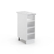 Scaffale da cucina Fame-Line Bianco/Bianco 30 cm, PL Marmo Vicco
