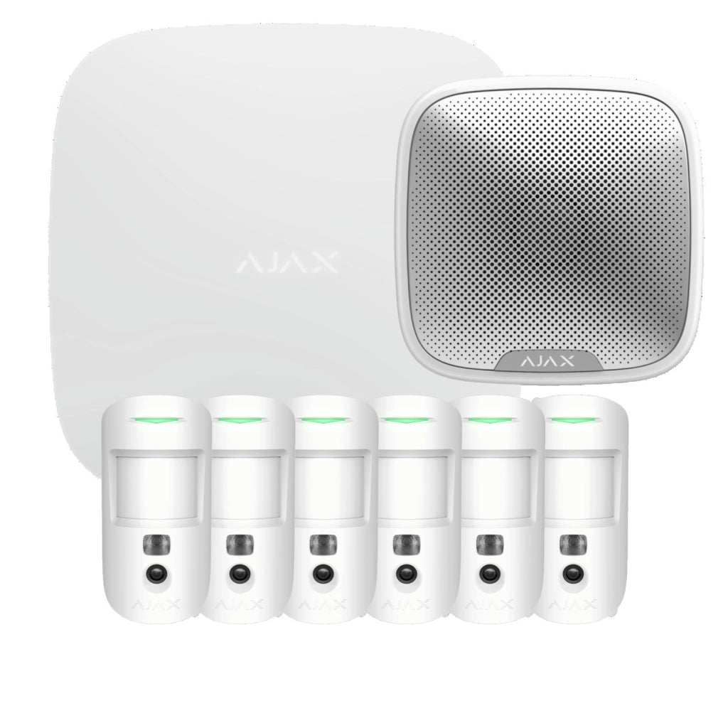 Ajax Hub 2 Kit 6x Motioncam 1x Streetsiren 8 pezzi Allarme Intelligente senza fili Wifi