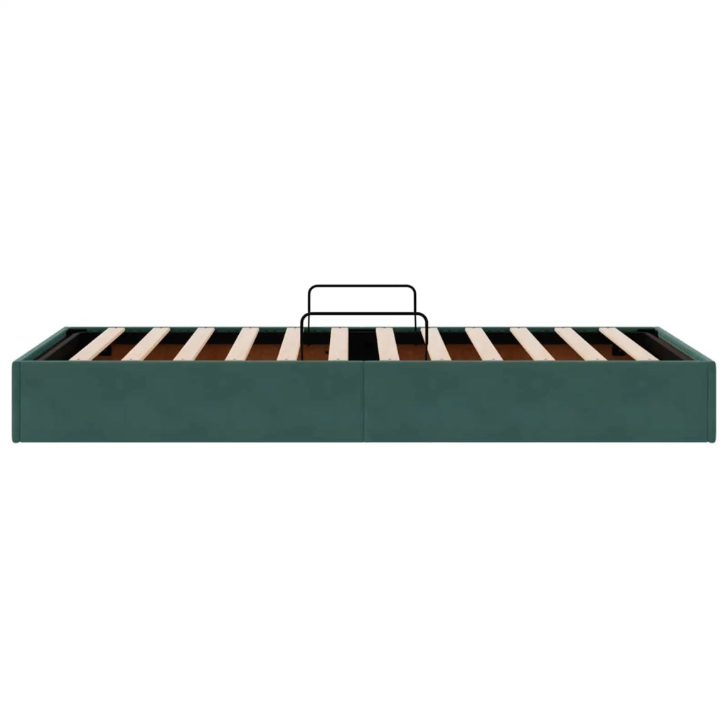 Letto ottomano Verde Scuro 90 x 200 cm Velluto