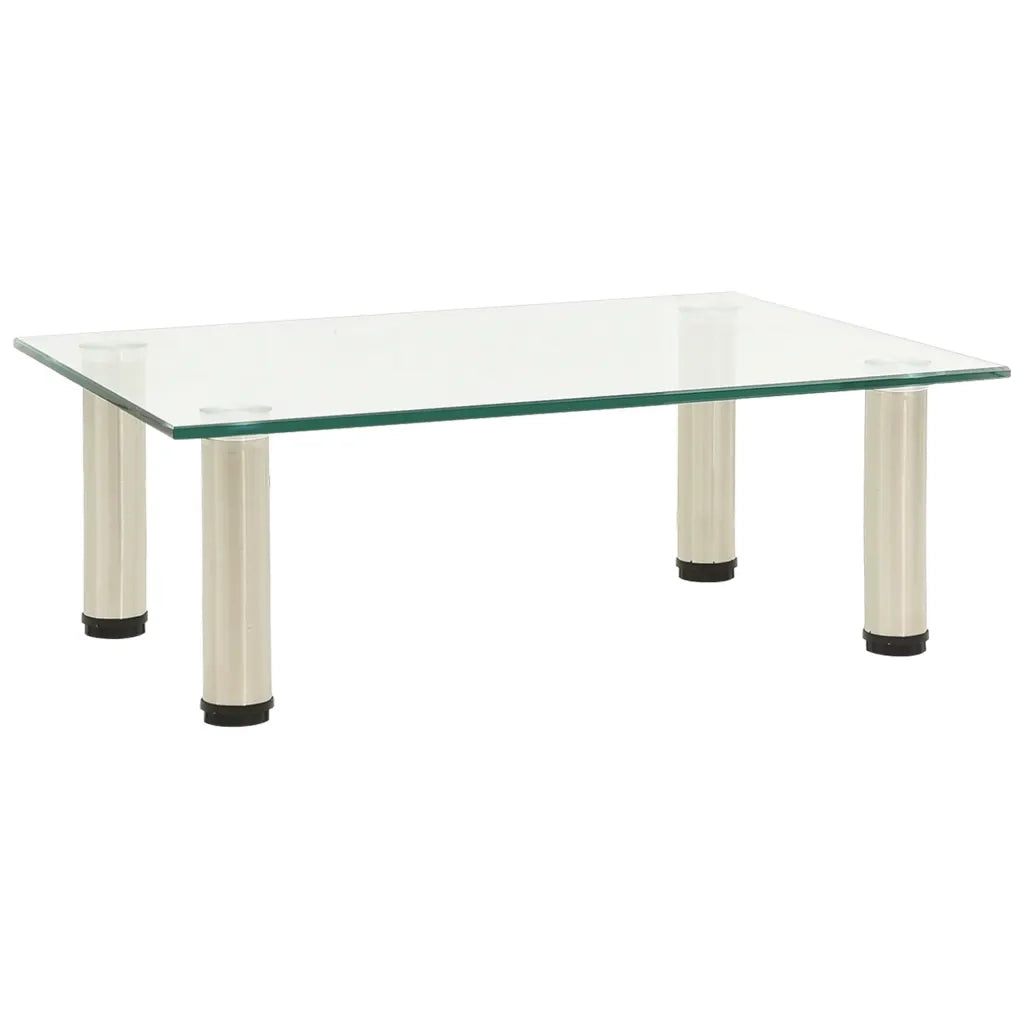 322760 TV Stand Transparent 40x35x17 cm Tempered Glass cod mxl 24832