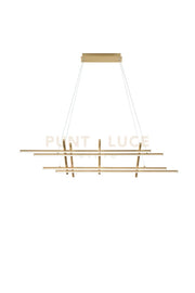 SOSPENSIONE MOVIDA ORO A LED 3000k 4163lm, 114W DIMMERABILE L.125CM