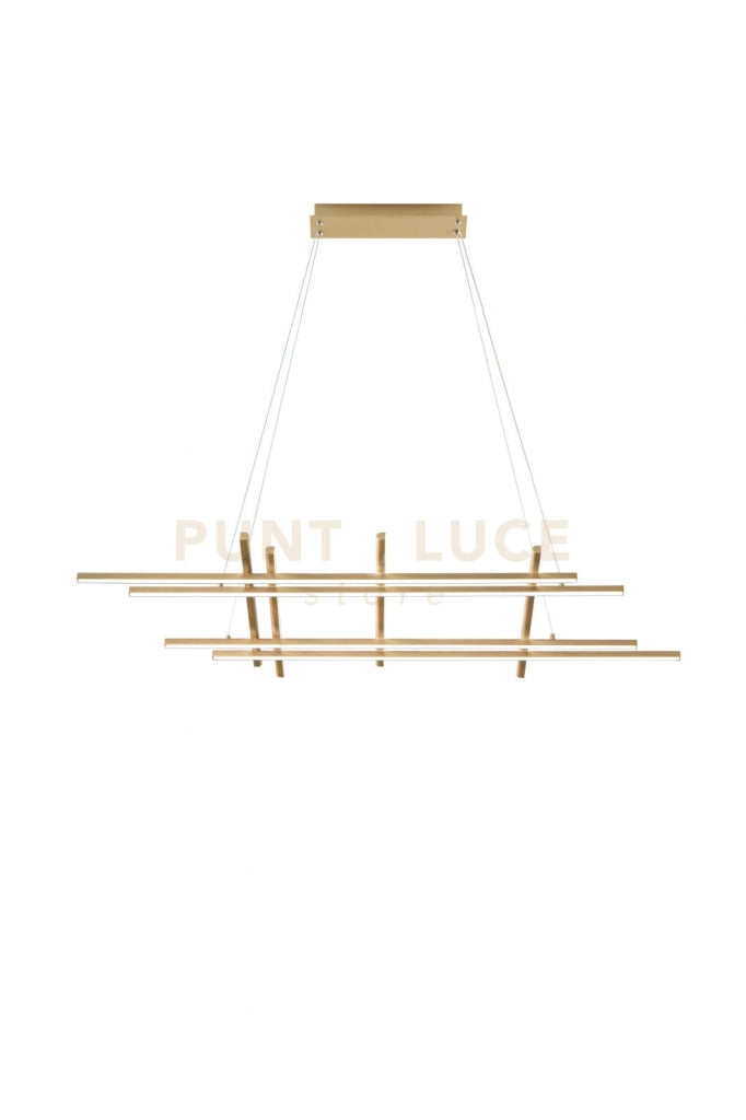 SOSPENSIONE MOVIDA ORO A LED 3000k 4163lm, 114W DIMMERABILE L.125CM