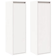 Set di 2 pratici pensili decorativi da parete 30 x 30 x 100 cm realizzati in legno massello di pino bianco 02_0048103