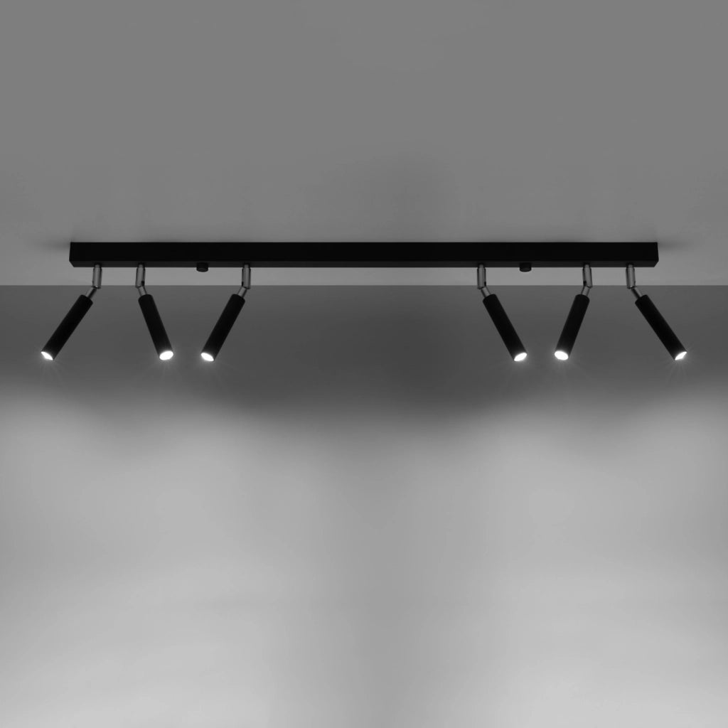 Barra faretti OPTIMA 6 G9 nera/cromo 100cm PU.0901