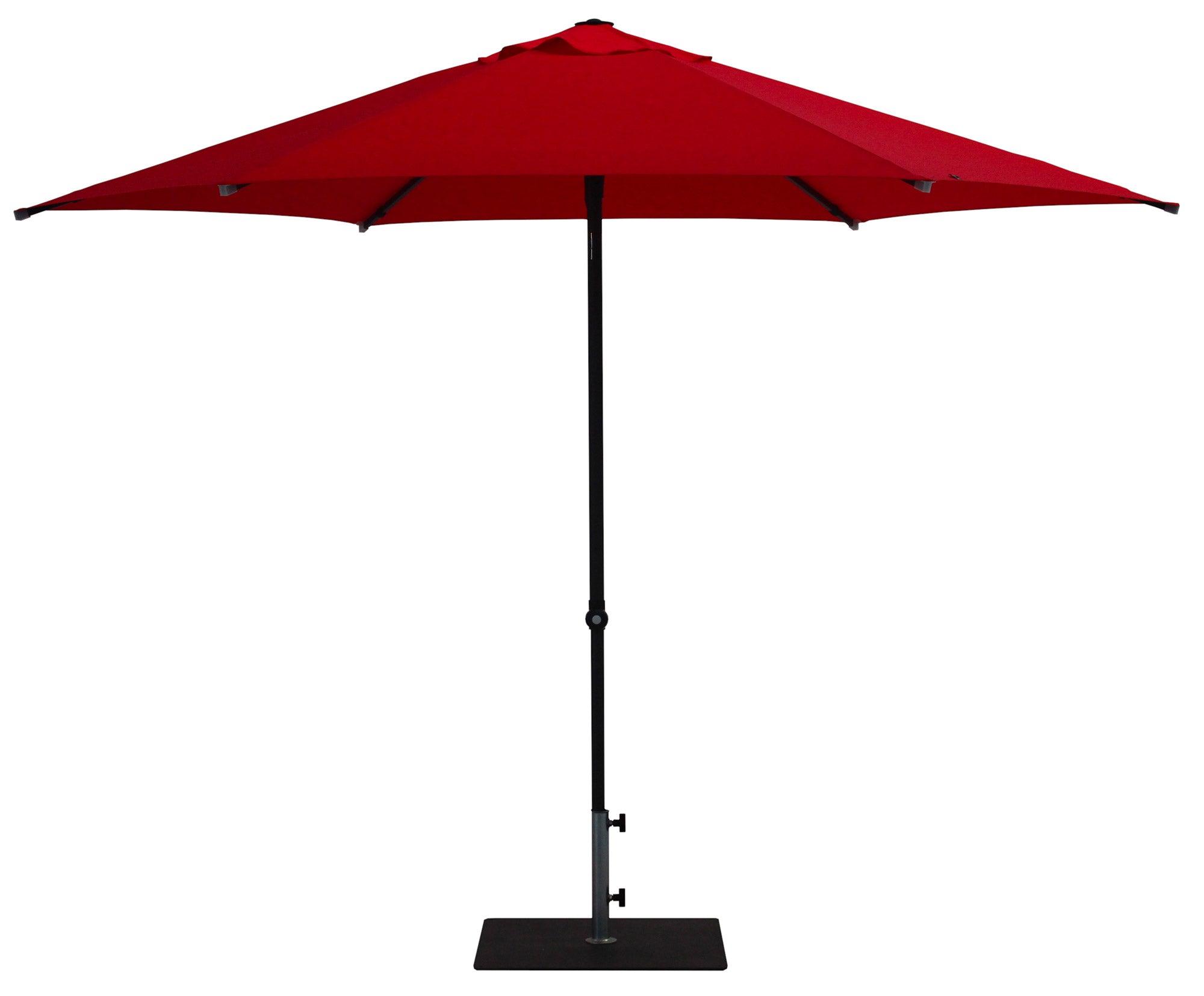 Ombrellone da Giardino Ø3 m Palo Ø38 mm in Alluminio Tessuto Poliestere Trend Rosso