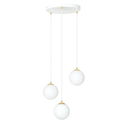 Lampadario Emibig Royal 3 bianco oro 3xE14 vetro 40cm