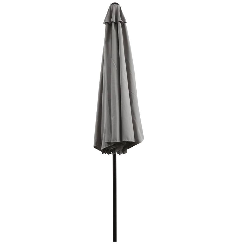 OMBRELLONE DA GIARDINO CON MANOVELLA E TESTA INCLINABILE 300 X 245 CM GRIGIO