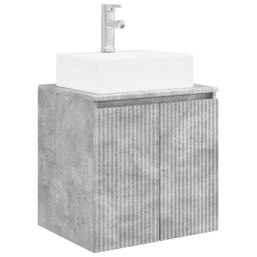Mobile Lavabo da Parete Grigio Cemento 49,5 x 41 x 62,5 cm 890415