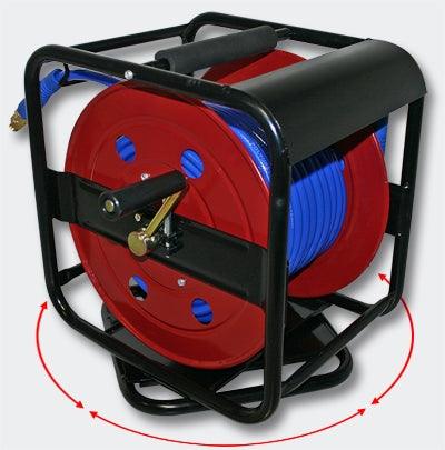 Avvolgitubo pneumatico portatile in acciaio 30 m 12 bar rotazione 360° 4216441