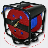 Avvolgitubo pneumatico portatile in acciaio 30 m 12 bar rotazione 360° 4216441