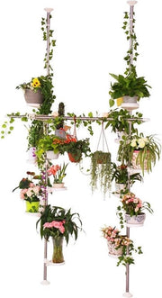 Stand per piante adattabile - Raccoglitore per piante interno con 12 braccia - Raccoglitore per fiori in acciaio inossidabile con 12 braccia