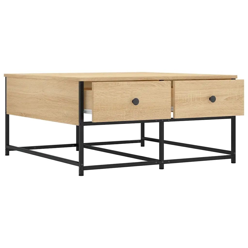 Tavolino da Salotto Rovere Sonoma 80x80x40 cm Legno Multistrato 835355
