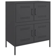 Credenza | Madia | Buffet da pranzo | Armadio da pranzo Nera 68x39x79 cm in Acciaio