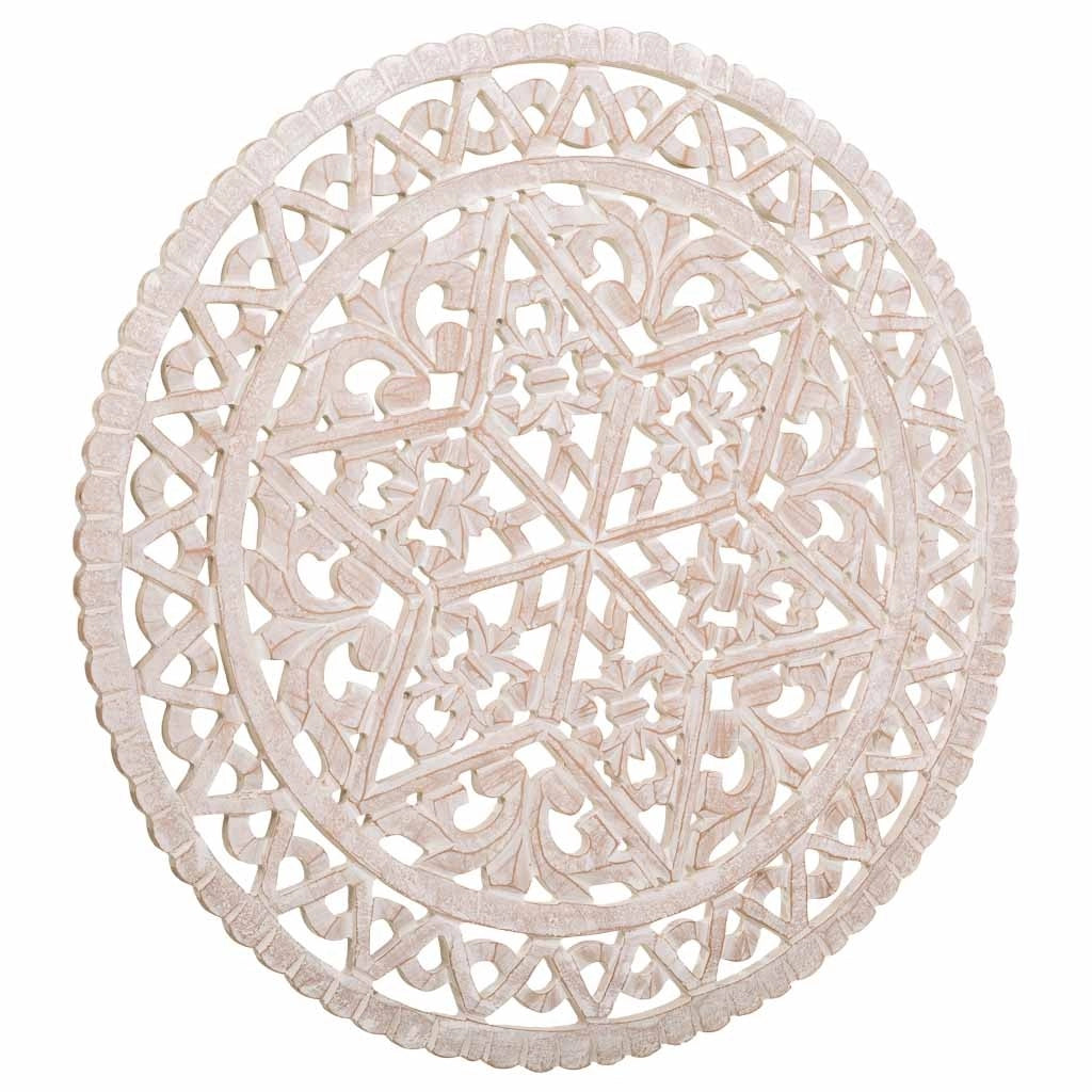 Pannello in legno bianco fatto a mano 76x76x2,5h