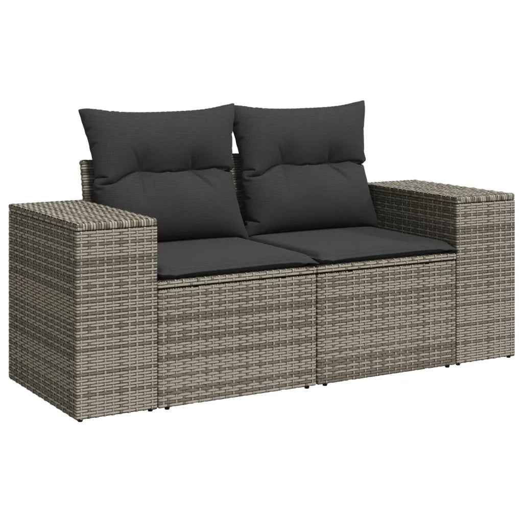 Set Divano da Giardino 6 pz con Cuscini Grigio in Polyrattancod mxl 112445