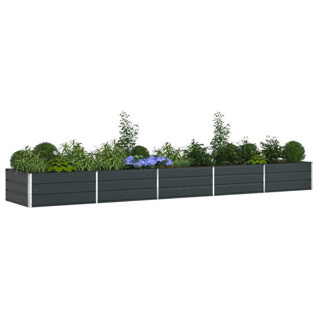 Fioriera Antracite 480 x 100 x 45 cm Acciaio zincato