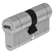 CILINDRO PROFILATO DOPPIO SERIE 'Y1500' mm 27+10+55 = 92 (32+60) nichelato  - YALE