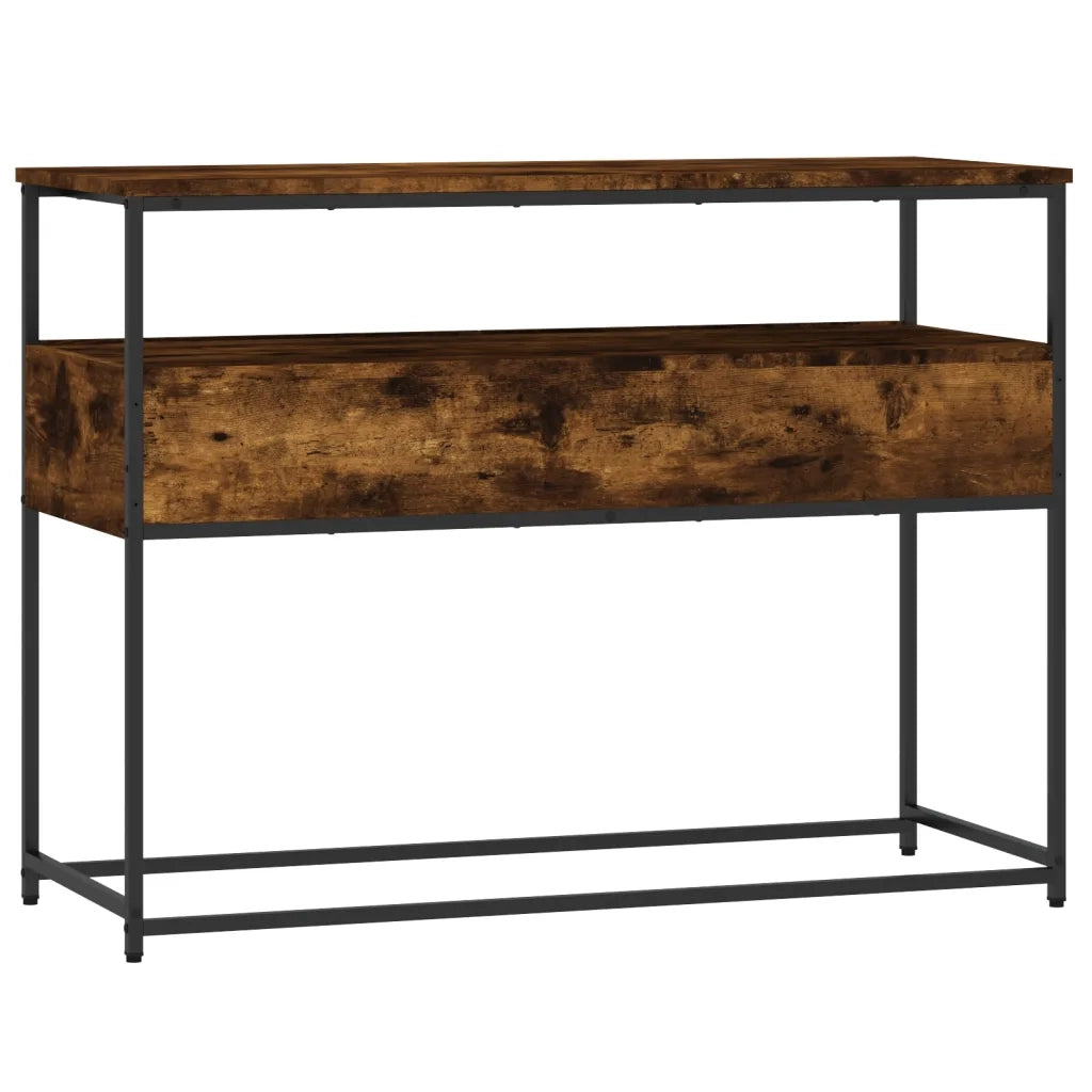 Tavolino Consolle | Tavolo d'Ingresso Rovere Fumo 100x40x75 cm in Legno Multistrato