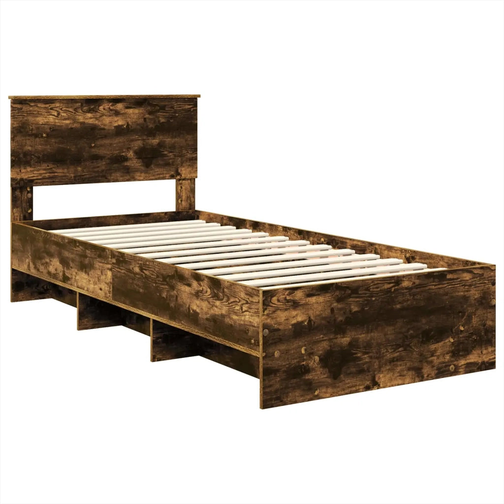 Struttura del letto Rovere fumé 80 x 200 cm Legno multistrato
