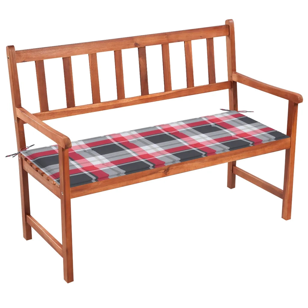 Panca da Giardino con Cuscino 120 cm in Massello di Acacia cod mxl 45704