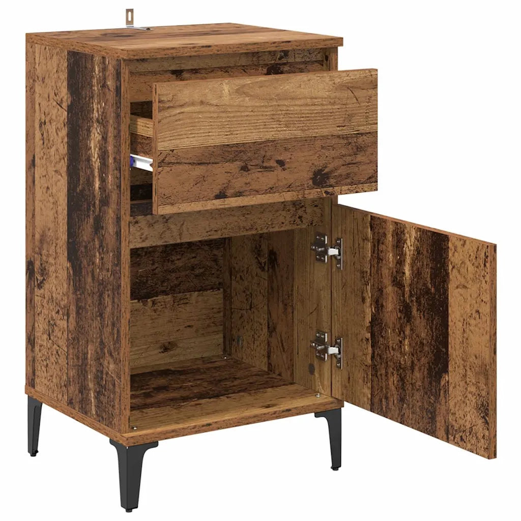 Armadio da Notte con cassetto Legno vecchio 40 x 35 x 70 cm 881251