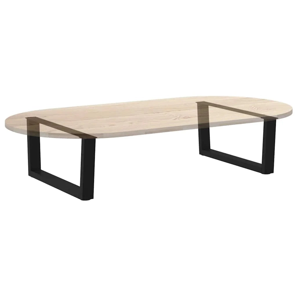 Set di 2 gambe per tavolino da caffè a forma di V per un tavolo moderno da 70 x 31 cm con guide regolabili in acciaio nero 02_0056904