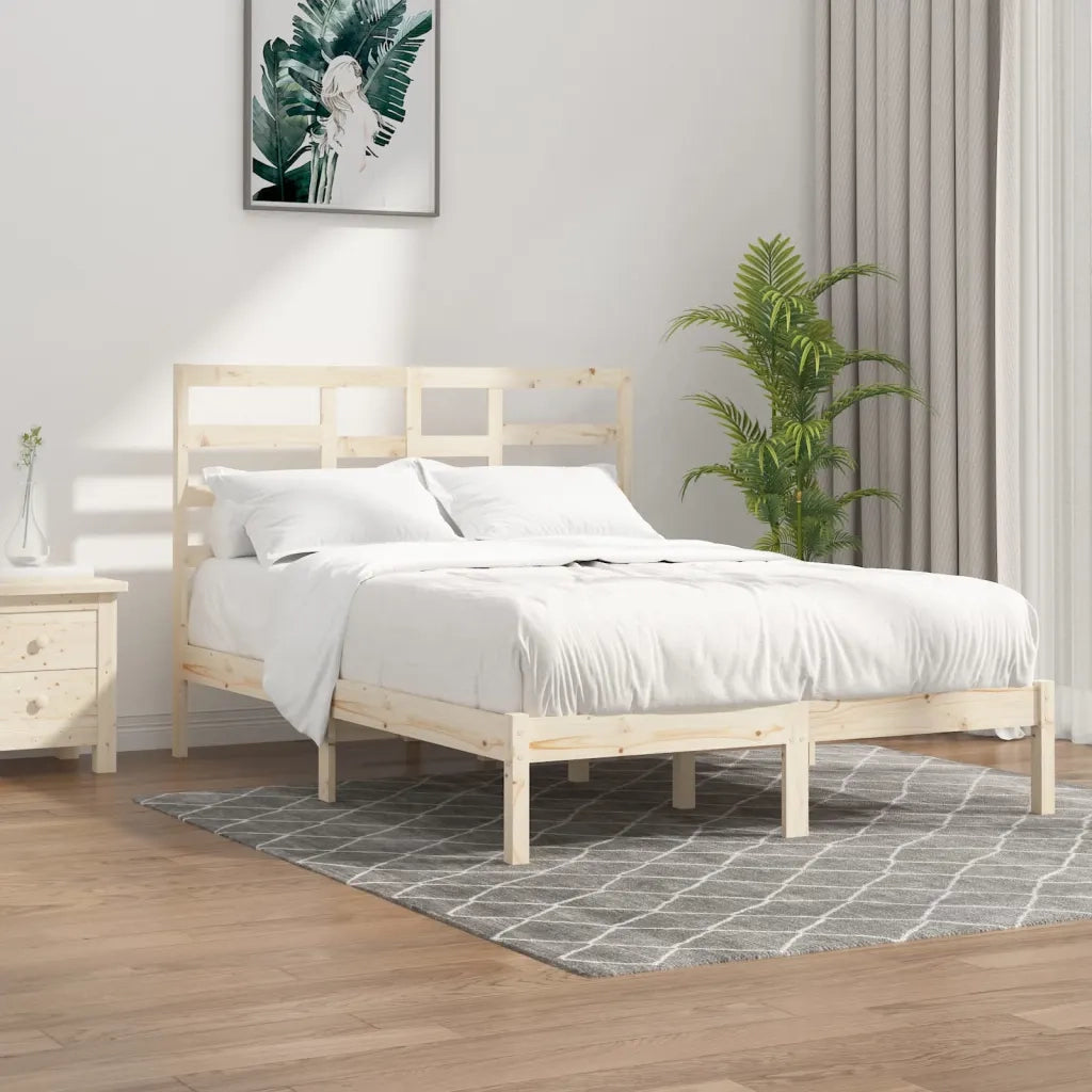 Giroletto senza Materasso-Struttura Letto in Legno Massello 160x200 cm 693352