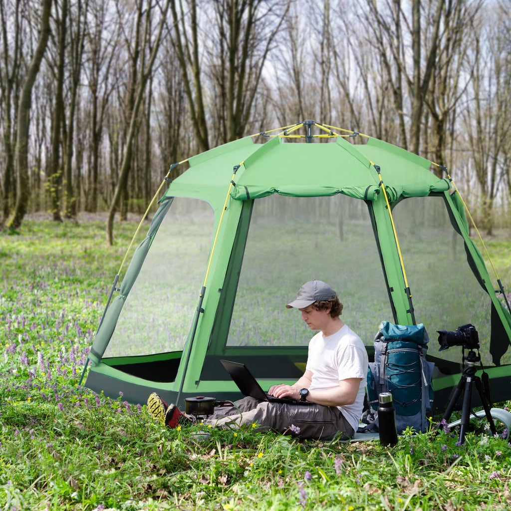 Tenda da campeggio 6 persone ¨C zephmum ¨C verde 320x320x180 cm