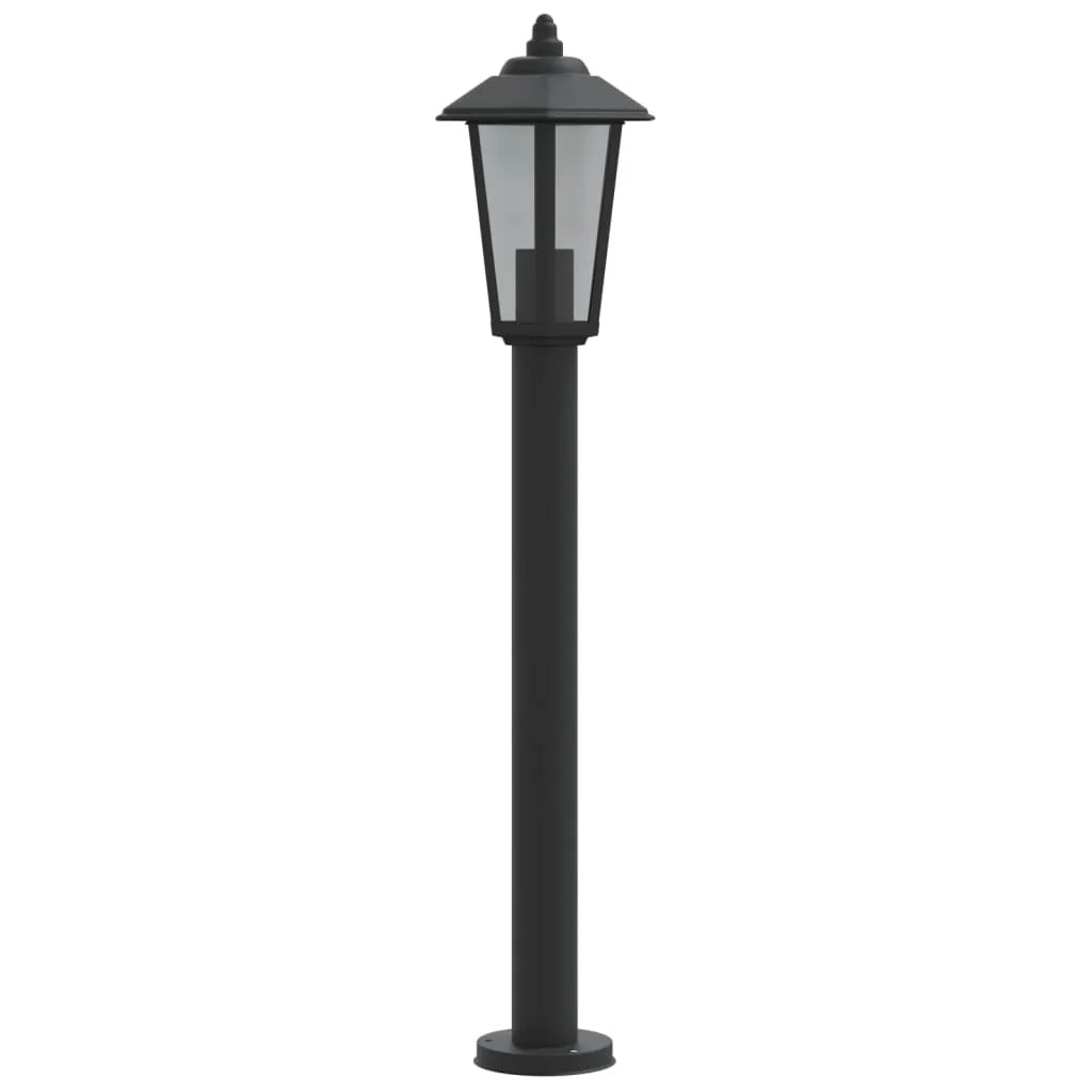 Lampade da terra per esterni 3 pezzi 80 cm acciaio inox nero 02_0042553