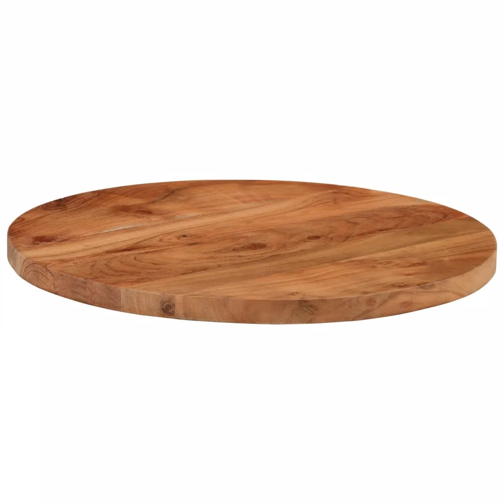 Piano per Tavolo Ã˜60x2,5 cm Rotondo in Legno Massello di Acacia