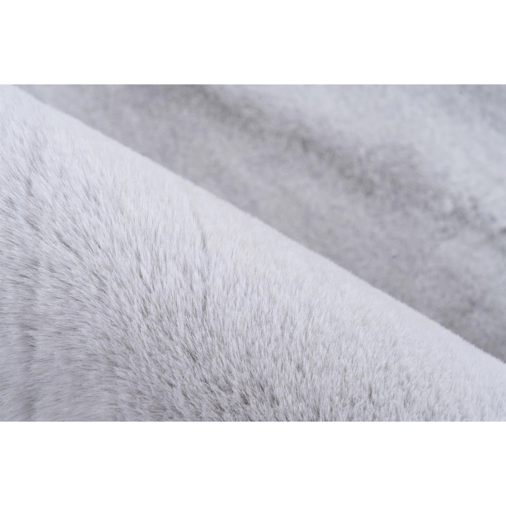 Tappeto moderno Saika grigio e bianco in poliestere