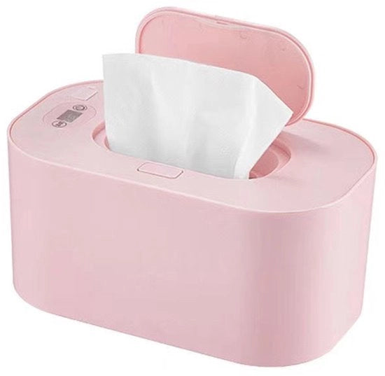 Asciugamani per bambini riscaldanti e contenitore per asciugamani per bambini | Warming wet wipe warmer con temperatura costante e isolamento (rosa)