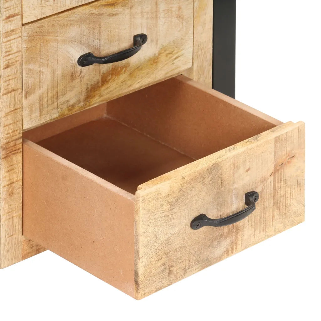 Comodino 40x35x55 cm in Legno Massello di Mango 320229
