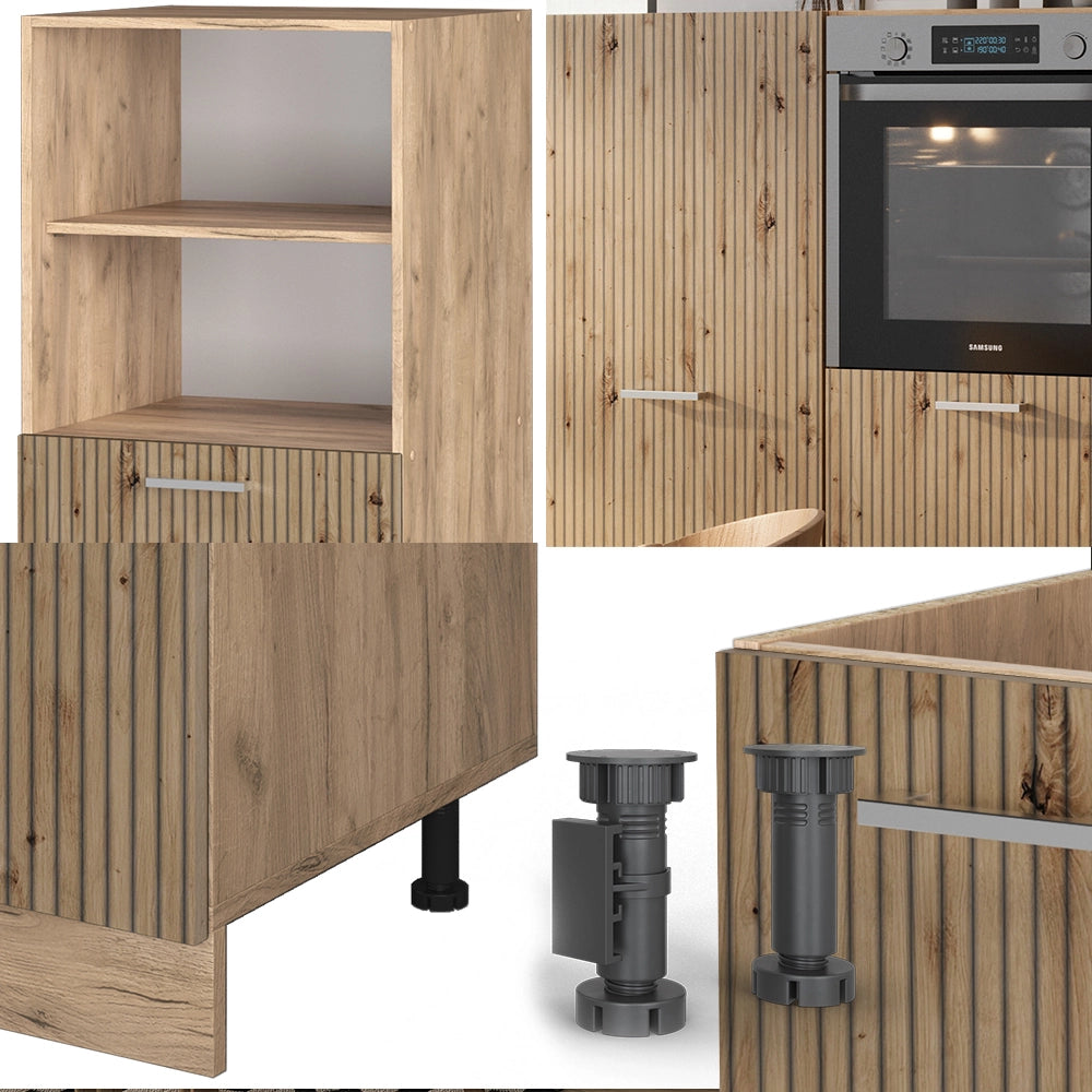 Vicco Cucine componibili piccole Rovere artigianale/rovere Goldkraft 180 cm senza piano di lavoro