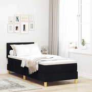 Letto a molle con cuscino con testiera Nero 80 x 200 cm Tessuto 3338953