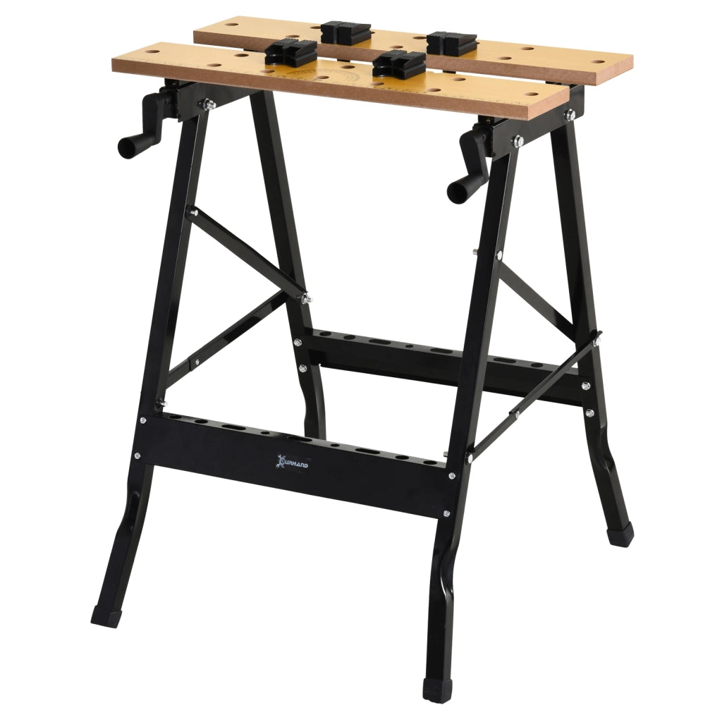 Tavolo da lavoro pieghevole portatile ¨C zephmum ¨C MDF ferro 56x62x75 cm nero