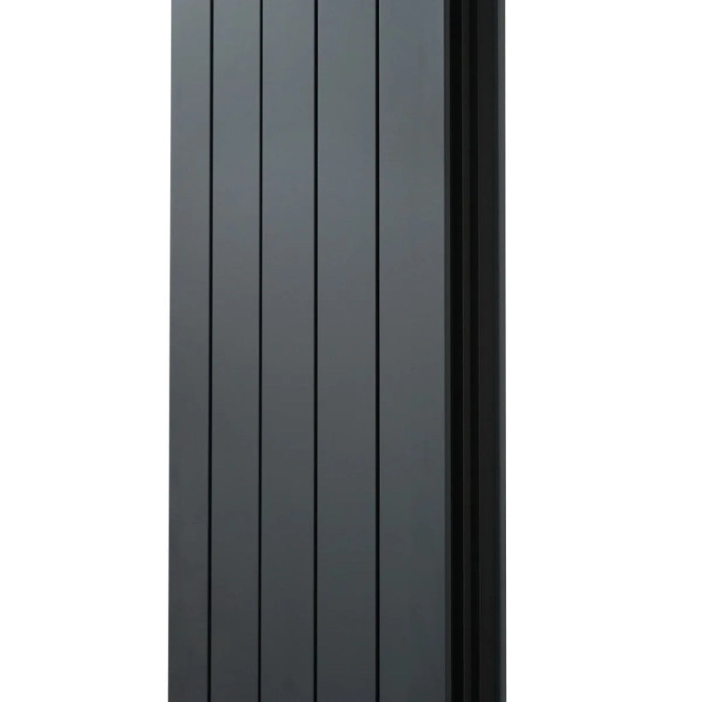 Radiatore in Alluminio e Valvole Cromate TRV in Verticale Grigio Antracite 1800mm x 395mm