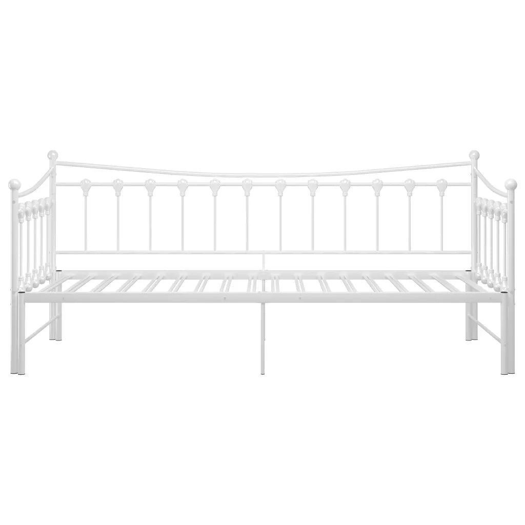 Telaio Divano Letto Estraibile Bianco in Metallo 90x200 cm 324759