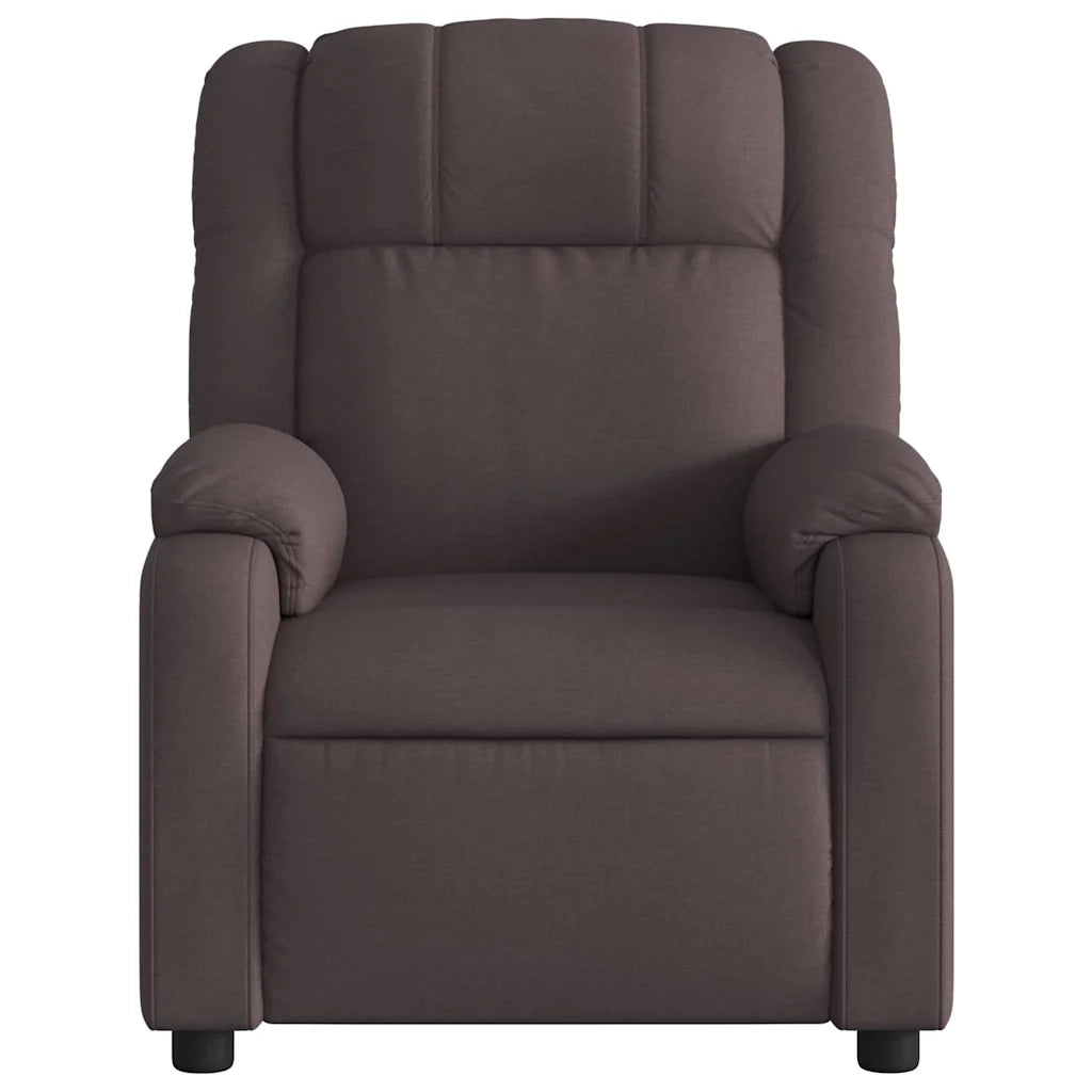 Poltrona Elettrica Reclinabile Marrone Scuro in Tessuto 3205183